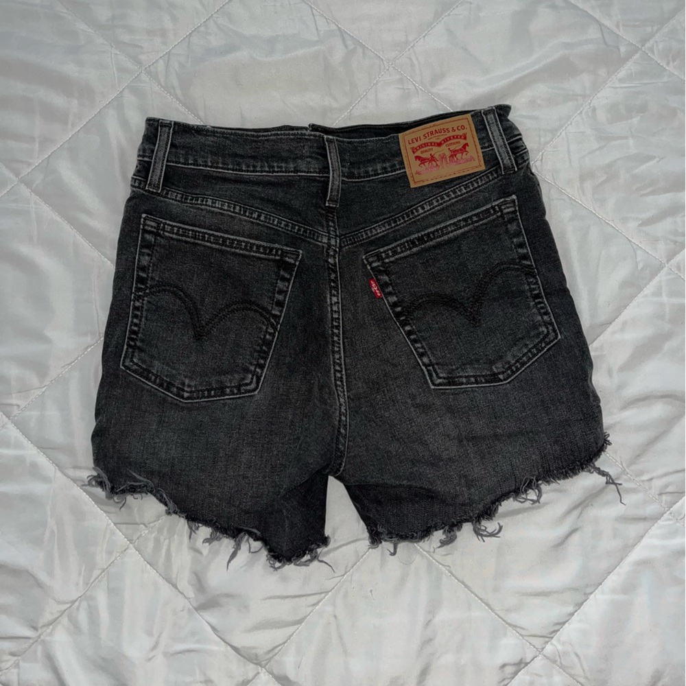 Levi’s Wedgie cutoff shorts - faded black distressed size 27 high waisted